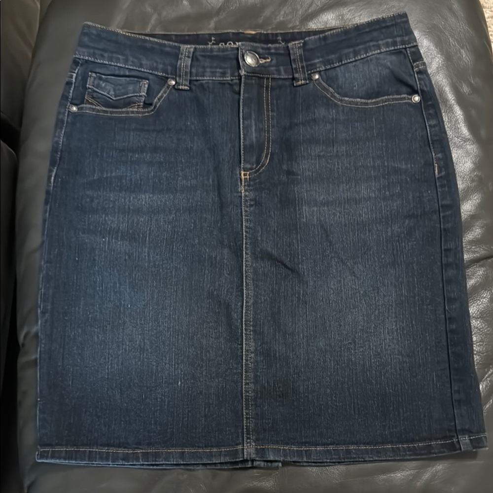 NEW Dark Wash Denim Skirt - 8